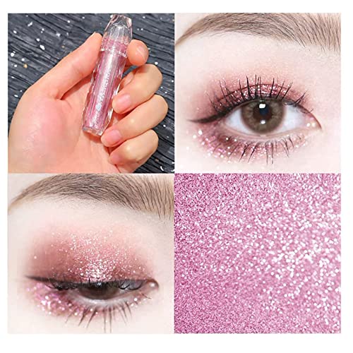 Junruo Liquid Glitter Eyeshadow, brilho metálico impermeável à prova d'água duradoura secagem e cintilante sombreado cosmético