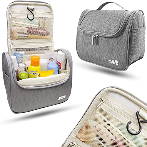 Bolsa de higiene pessoal pendurada para viagens para homens e mulheres, grande organizador de produtos de higiene pessoal, maquiagem,