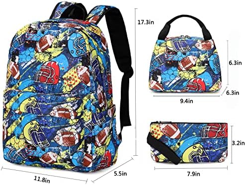 Mochilas Ezycok para Bolsas Escolares para Crianças para Crianças Conjunto de Livro com lancheira isolada e bolsa de lápis