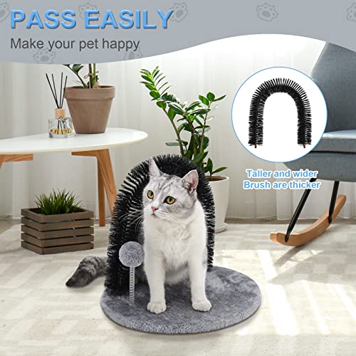 Aikopets Cat Risping Post com arco de gato, gato de gato massageador de cabelos pincel gato brinquedos de peles de