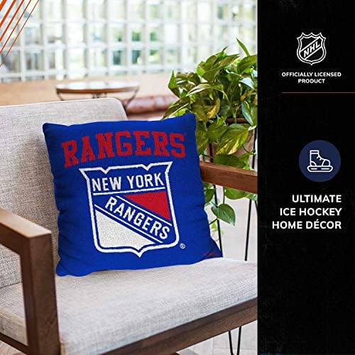 Northwest NHL Decorativo Hóquei Pillow para sofá e cama, travesseiro quadrado com equipe e logotipo, 14 x 14