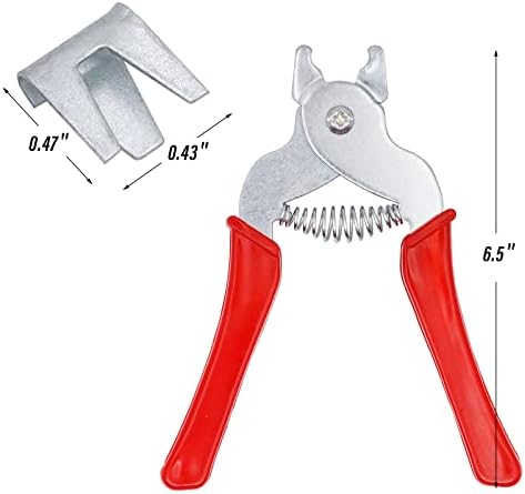 KHEARPSL 360PCS Clipes de gaiola de arame grandes e clipes de fivela de gaiola de gaiola de arame Clipes de fixador de