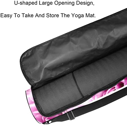 Bolsa de tapete de ioga ratgdn, crisântemo Blossom Exercício Yoga Mat Carrier Full-Zip Yoga Mat de transporte