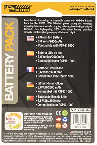 KMD PSP 1000 Bateria recarregável de gordura