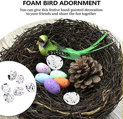 Valiclud decoração de casa artesanato pássaros ovos artesanato ovo de espuma 100pcs ovos de páscoa ovos manchados de ovos decorativos