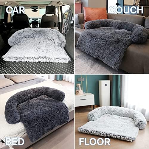 Berocia Calming Dog Bed Cama de cachorro macio macio de cachorro para sofá protetor de móveis para animais de estimação