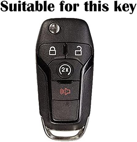 Adequado para Ford F150 F250 F350 4 botões de carro de silicone de controle remoto Tampa da tecla, peças automáticas, entrada da chave