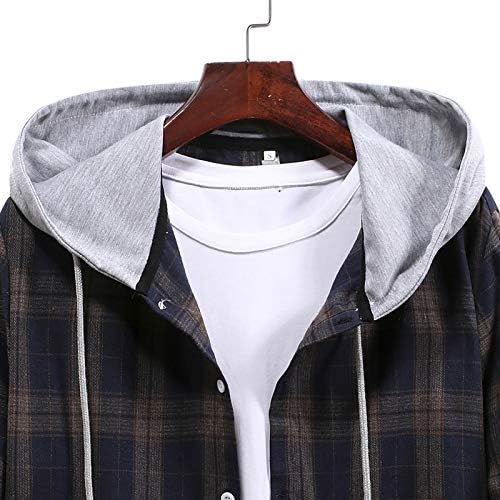 Jaquetas para homens, camisa básica aberta masculino ao ar livre de manga longa Spring Fit Soft Camiseta Plail Capuzes