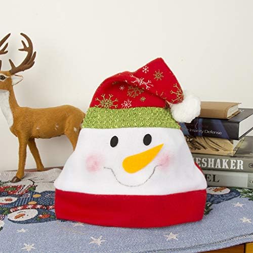 AMOSFUN CRIANÇAS Papai Noel Hat 4pcs Natal Hats de Papai Noel Snowman Snowman Rena