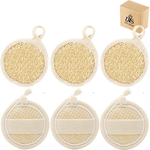 FACE ESFOLIAÇÃO PADROS DE PODOS DE BODOS, 6 PCS LUFFA FACIAL LIMPENTER PAINE