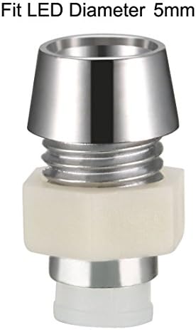 UXCELL 20pcs 5mm Lâmpada LED Lâmpada Lâmpada Lâmpada Cromo plástico banhado para iluminação de diodo emissor de luz