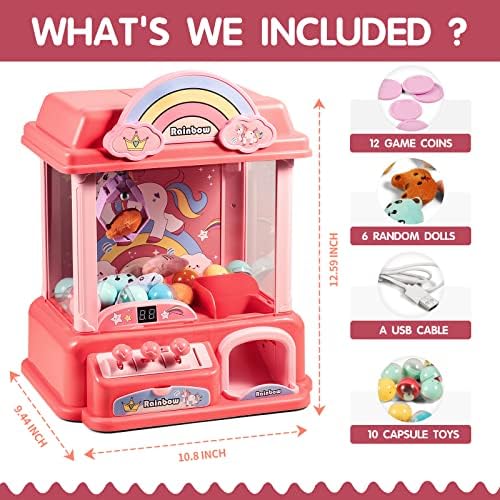 Máquina de garra para crianças, mini máquinas de venda automática Arcade cápsula de cápsula de cápsula prêmios de garras
