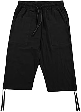 Calça adulta miashui calça calça de verão cortada calça masculina esportes de algodão calças de calça de pista de corrida
