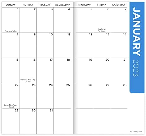 TF Publicação Maxine Small Monthly Pocket Daily Planner 2023-2024 | Calendário de bolso 2023-2024 para bolsa | Planejador