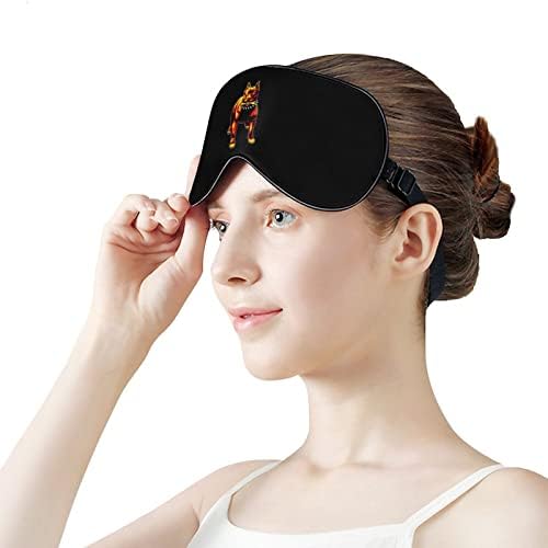 Máscara ocular de Pitbull Pop Art com alça ajustável para homens e mulheres noite de viagem para dormir uma soneca