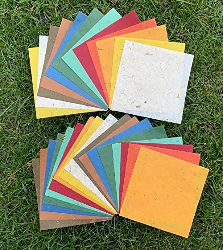50 folhas 8 x 8 polegadas quadradas origami artes de papel dobrável, papel dobrável quadrado para artesanato de bricolage, folhas
