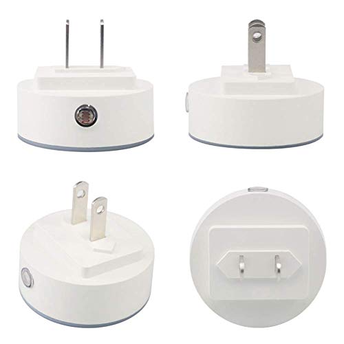 Luz noturna LED com Fox Family Forest Fire Night Light Plug in Wall com Dusk-to-Dawn Sensor 4 Pack