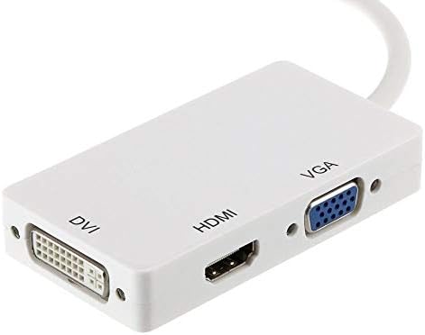 Mini DisplayPort DP Thunderbolt para DVI VGA HDMI Compatível Conversor 3 em 1 cabo adaptador para iMac Mac mini Book