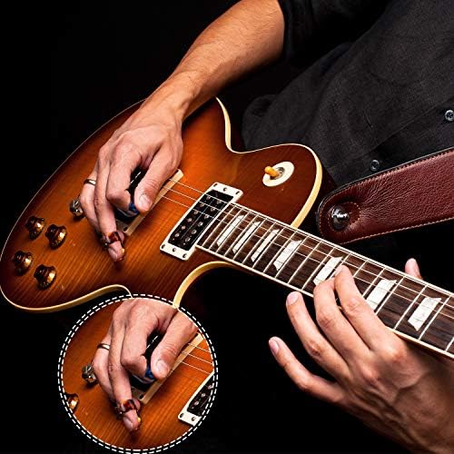 Pessão de polegar picaretas de dedos, médios, miniatões planos, picadas de dedo do polegar de guitarra de celulóide