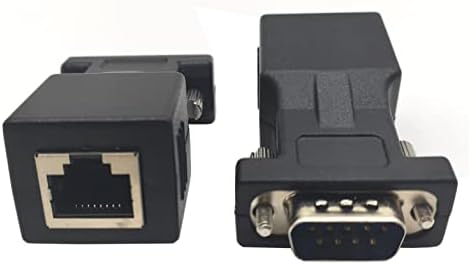 Adaptador Ethernet qaoquda db9, adaptador DB9 9pin para RJ45, RS232 Male para RJ45 CAT5 CAT6 FEMAN FEMAN PORT RETENDER