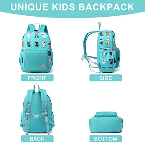 Mochilas Vaschy Kids, Backpack de pré -escola resistente à água leve para meninos e meninas tira no peito