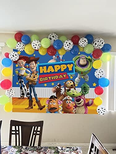 Cartoon Story Backdrop for Kids Birthday Party Bolo Table Beddrop Cartoon Story Tema Festa de Decoração de Basta -Caso