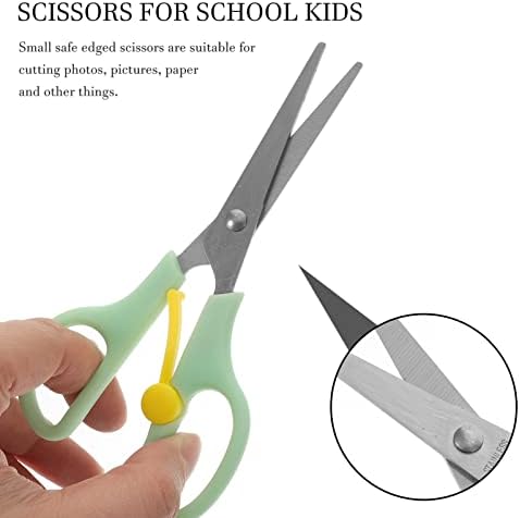 Coheali Kids Scissors Crianças Tesoura 4pcs KIRS PLÁSTICO PLÁSTICO SCISSOR Aço inoxidável Segurança de tesoura Craf