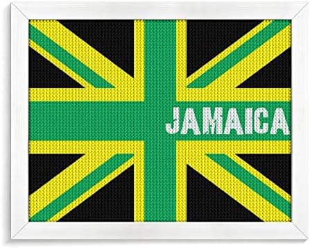 Jamaica Jamaican Kingdom Bandeira Diamante Kits Picture Frame 5D DIY DRINHA FILIZAÇÃO RETRO DE RETRAS DE ARTES DE PARECENDO PARA