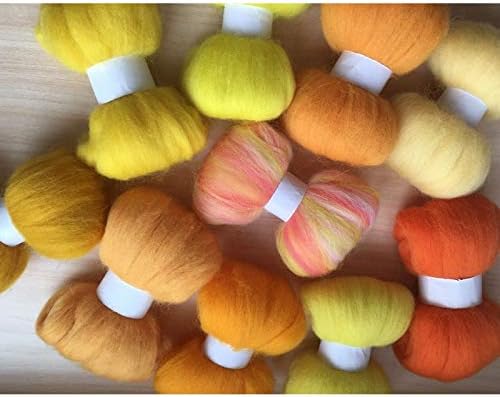 Xuccus 500g Dream Mix Color Merino Wool Fiber Roving para feltro de agulha girando a mão Diy Fun Dollworkwork