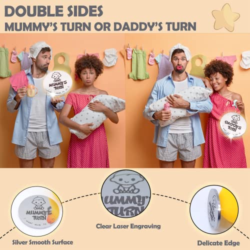 Novos presentes para bebês para novos pais mãe papai engraçado Decisão de prata dupla face Coin & 3D Baby Girl Card Presentes