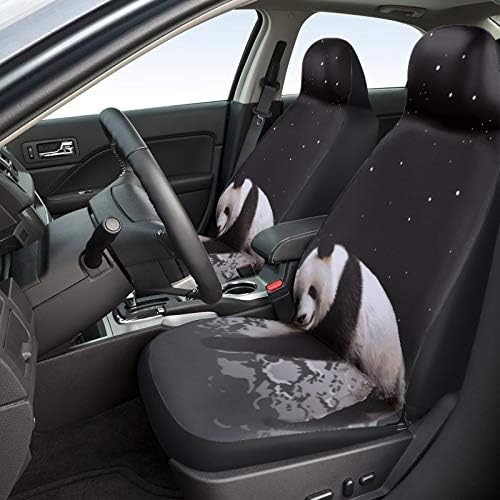 Youngkids fofo panda para dormir capas de assento de carro com 2 peças Conjunto de carros frontais universais Cushion para