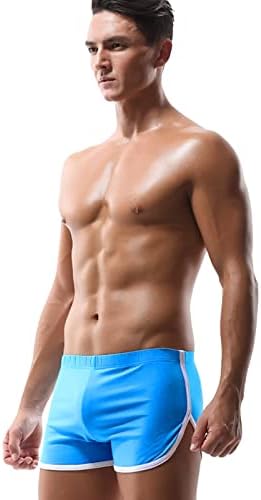 Masculino boxers de algodão masculino de moda casual de retalhos de retalhos sexy boxers confortáveis ​​de boxers elásticos elásticos