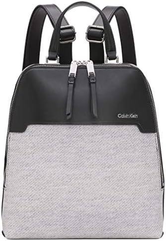 Calvin Klein Jasper Backpack de compartimento duplo, preto/cinza