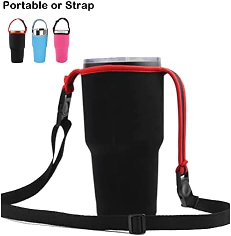 Pouca do suporte de 30 onças com alça de ombro, manga de neoprene, para copo de café com copo isolado