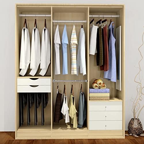 Inflação Ajustável na haste de armário, barra de armário de 27 a 39 polegadas para pendurar roupas, roupas de roupa
