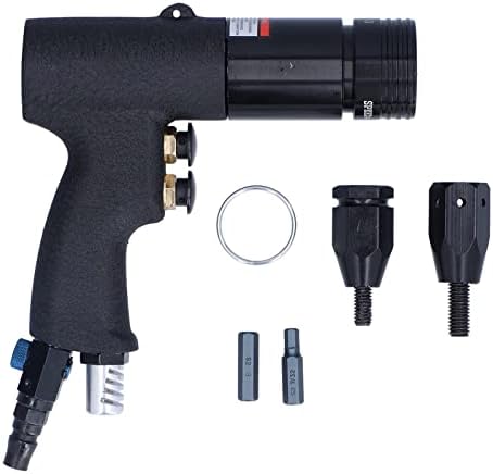 Fafeicy KV-804BA pistola de porca de rebite pneumática, ferramenta de rebitador de ar fascinante de aço de aço com conector de