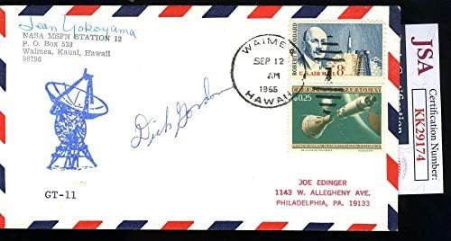 Dick Gordon JSA CoA assinado à mão 1955 FDC Cache Autograph