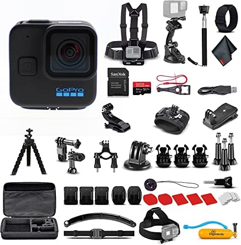 GoPro Hero11 Black Mini-câmera de ação à prova d'água com vídeo de 5.3k Ultra HD, fotos de 24,7mp, sensor de imagem de 1/1,9