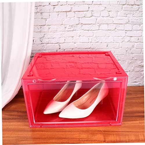 DePila 1pc Caixa de sapatilhas de sapatos de sapatos de sapato de sapatilhas transparentes armazenamento de sapatos empilhável