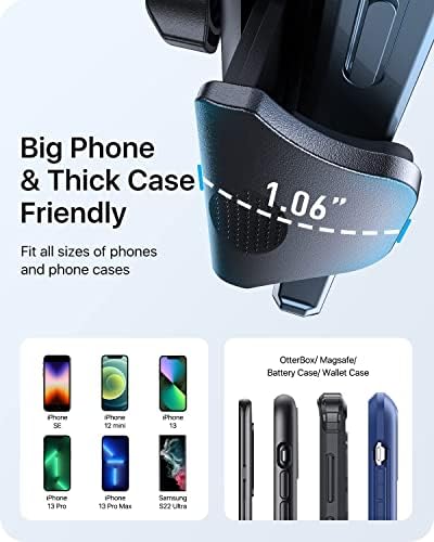 Montagem do telefone de Ushemi para carro [Copo sólido e durável de 3in1 de sucção] One Touch Dashboard Windshield Universal