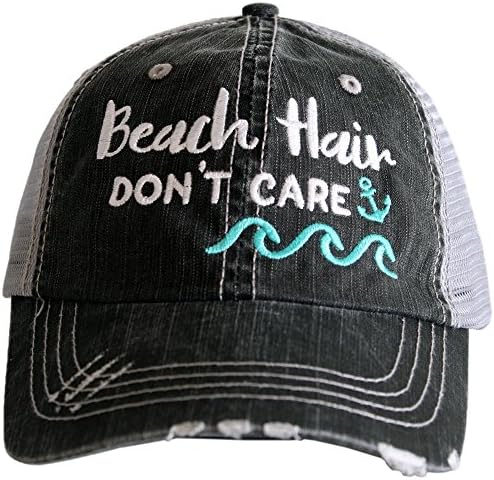 Cabelo de praia Katydid Não se importa com o chapéu de beisebol - Chapéu de caminhoneiro para mulheres - chapéu de sol fofo elegante
