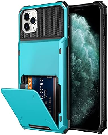 Vofolen Compatível com iPhone 11 Pro Max Case Proteção Proteção 4 Cartold tocador de carteira Id Id Slot Porta de fliper