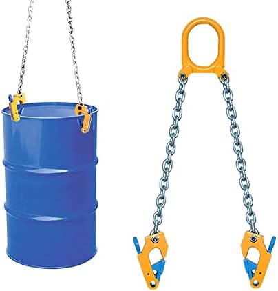 Rlozui Chain Tambo Lifter, 2000 lbs Capacidade de carga Treling de barril de barril com G80 Lifting Chain Chain Chain Sling