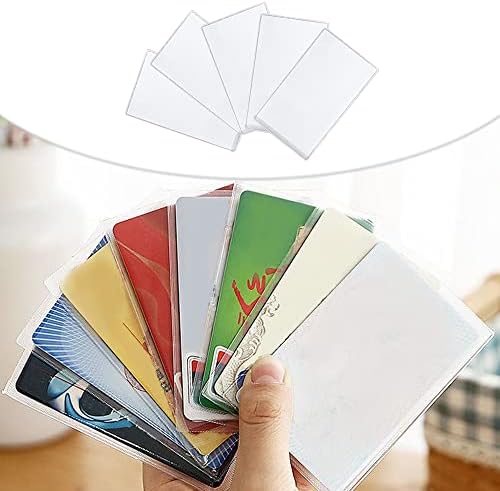 Manga de cartão transparente, titular do cartão de crédito retângulo, caso de proteção para cartão de cartão bancário （30
