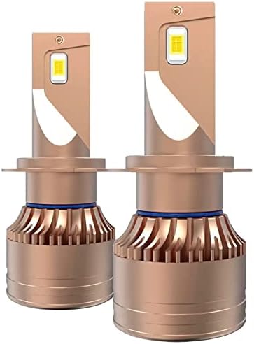 Bulbos de farol de LED H7 50W 8000 Lumens Faróis LED brilhantes, kit de conversão de farol de LED branco de 6500k Cool LED IP68 Plugue