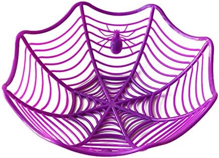 Decoração de Halloween Black Spider Web Bowl Plate de frutas Candy Biscoit Biscous Basket Bowl Truque ou Tratamento de suprimentos