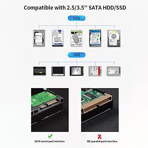 YLHXYPP USB3.0 DOCKING DOCKING DOCKING ESTAÇÃO 2.5/3,5 '' SATA HDD/SSD Alta velocidade Liga de alumínio HDD Card Card Card