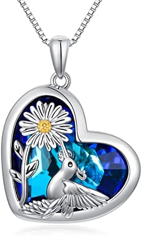 Colar de cristal de animais de YosoPretty para mulheres 925 Sterling Silver Teddy Bear Phoenix Panda Unicorn Animal Pinging