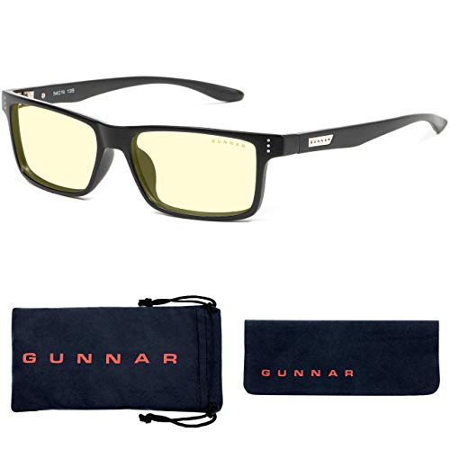 Gunnar - óculos de leitura de luz azul - vértice, ônix, âmbar e pacote claro, 1.5
