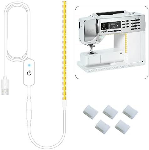 Tira de led de espinha de 5V Yeexppz 5V, luz da tira da máquina de costura, kit de faixa de iluminação LED de 200 luzes